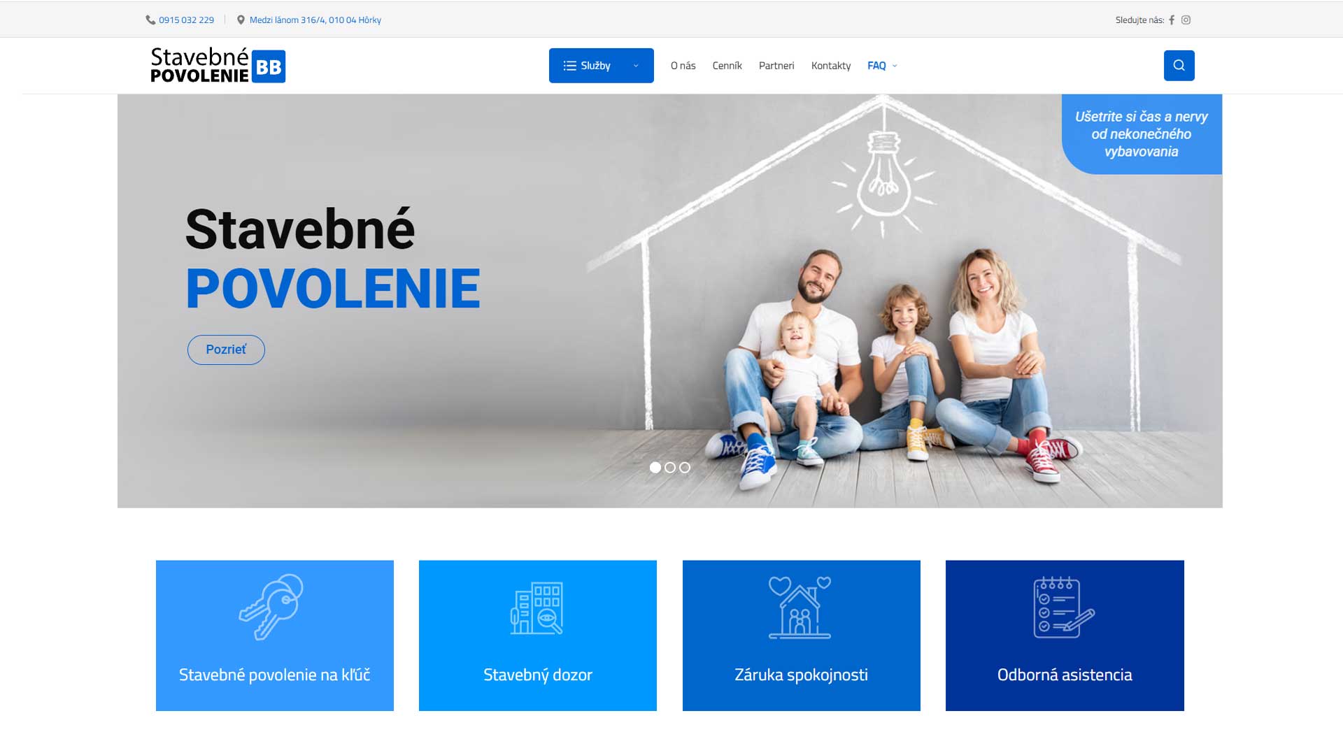 Web - stavebné povolenie